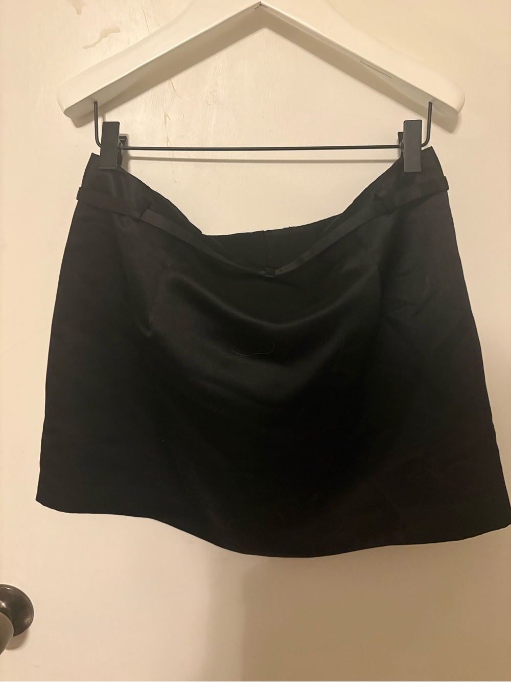 J. Crew Black Mini Skirt with Subtle A-Line Silhouette